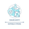 Ensure safety concept icon