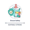 Ensure safety concept icon