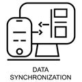 Data Synchronization Icon. Vector Icon Design Royalty Free Stock Photo
