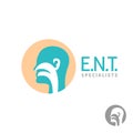 ENT logo template. Ear, nose, throat doctor. Royalty Free Stock Photo