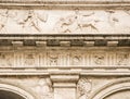 Entablature in the inner courtyard of the Spada palace Royalty Free Stock Photo