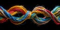 Entangled Fibers A Visual Exploration of Quantum Entanglement Royalty Free Stock Photo