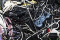 Entangled heap of electronic scrap