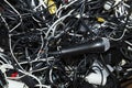 Entangled heap of electronic scrap