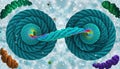 Entangled Quantum Knots - A Visual Representation of Quantum Entanglement Royalty Free Stock Photo