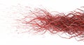 Entangled red lines form a dynamic, flowing structure, resembling an abstract data Royalty Free Stock Photo