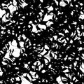 Entangled, squiggly lines. Chaotic abstract monochrome illustrat