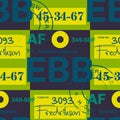 Entebbe airport tag seamless pattern