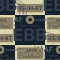 Entebbe airport tag seamless pattern