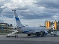 Enter Air plane at WAW Chopin Airport in Warsaw, Poland Royalty Free Stock Photo