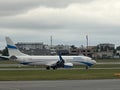 Enter Air planes at WAW Chopin Airport in Warsaw, Poland Royalty Free Stock Photo