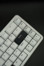 The black enter key on a mechanical keyboard with a monochrome theme Royalty Free Stock Photo