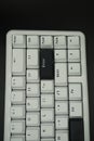 The black enter key on a mechanical keyboard with a monochrome theme Royalty Free Stock Photo