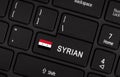 Enter button with flag Syria - Concept of language