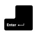 Enter button on white background. enter sign. enter keyboard key button. flat style Royalty Free Stock Photo