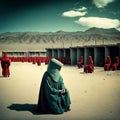 Dystopian Handmaid& x27;s Camp - AI-generated Image