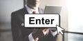 Enter Click Open Load Page Concept Royalty Free Stock Photo