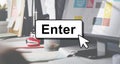 Enter Click Open Load Page Concept Royalty Free Stock Photo