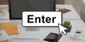 Enter Click Open Load Page Concept Royalty Free Stock Photo