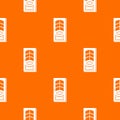 Enter door pattern vector orange