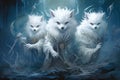 Curious spirit foxes, able to traverse between the spirit and physical realms - Generative AI