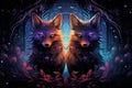 Curious spirit foxes, able to traverse between the spirit and physical realms - Generative AI