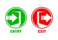 Entry and exit sign Royalty Free Stock Photo