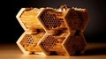 flawless hexagonal pattern of a honeycomb