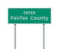 Enter Fairfax County road sign Royalty Free Stock Photo