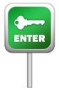 Enter green sign