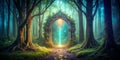 Enter the Haunted Portal Uncover the Secrets of the Mysterious Gateway in the Enchanted Fores Generative By AI