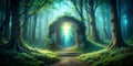 Enter the Haunted Portal Uncover the Secrets of the Mysterious Gateway in the Enchanted Fores Generative By AI
