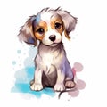 Pawsitively Adorable: Little Dog Puppy Pet Illustration