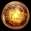 Enter icon amber