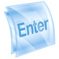 Enter icon blue square