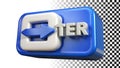Enter key button, computer key, input command, keyboard button, digital input png transparent image Generative AI Royalty Free Stock Photo