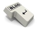The enter key of keyboard labeled BLOG Royalty Free Stock Photo