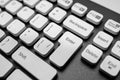 The Enter key and surrounding white keys of a modern computer keyboard. Royalty Free Stock Photo