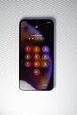 Enter passcode on the iphone Xs display emergency button