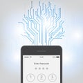 Enter password on Mobile Application Interface