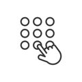 Enter pin code, icon in line design. Enter, pin, code, password, security, keypad, access on white background vector