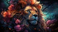 Enter a realm of artistic imagination where a surreal lion portrait captivates with its whimsical charm. Explore the mesmerizing