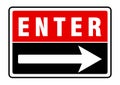 Enter Right Arrow Sign, enter sign Royalty Free Stock Photo