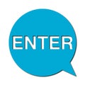 Enter with shadow, Speech Bubble Royalty Free Stock Photo