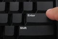 Enter and shift button on a computer keyboard Royalty Free Stock Photo