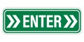 Enter sign with two right arrows on both side of the word. Horizontal shape Royalty Free Stock Photo