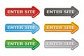 Enter site buttons - arrow buttons Royalty Free Stock Photo