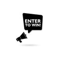 Enter to Win Contest Drawing Lottery Raffle Bullhorn Megaphone