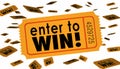 Enter to Win Contest Raffle Lottery Ticket Words Lucky Royalty Free Stock Photo
