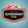 Enter to win. Giveaway time. Vector Illustration